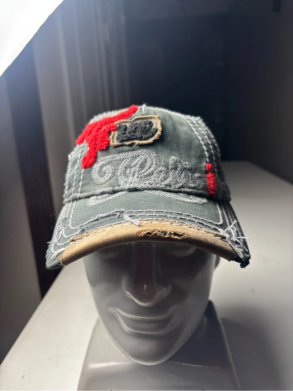 Rare Vintage True Religion Hat Cap Buddha Distressed Adjustable Embroidered Red